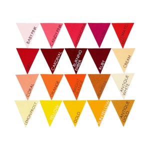 Custom Color Bunting, 8 Inch Flags, Banner, Garland, Flags, Multi Color ...