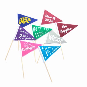 Custom waving hand flag, triangle pennant flag party favors, solid pennant hand flags bulk, custom solid color pennant flag, simple flag