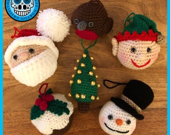 Amigurumi Christmas Baubles Pattern, Crochet Christmas Baubles Pattern, Christmas Baubles pattern, Bauble pattern