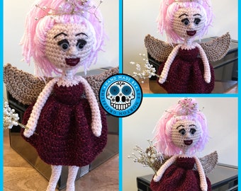 Christmas Amigurumi Fairy pattern, fairy amigurumi pattern, crochet fairy pattern, crochet christmas fairy pattern