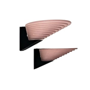 A.V. MAZZEGA / Paolo PIVA Murano Italy pair of Mid Century vintage wall sconces, superb design and style, Italy c 1980s