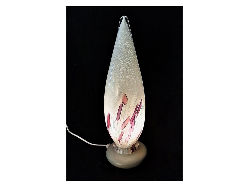 Murano Italie Lampe Pour Collectionneurs de Murano Éclairage en Verre Coloré, Forme Unique, Composit