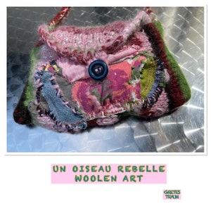 Tasche, boho, rosa grün, UN OISEAU REBELLE, Unikat handgemacht, unique art, upcling, ethno, Oper, Carmen, Geschenke Frauen, Frühling, Urlaub