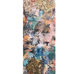 Collage su legno, TALES OF SCHEHERAZADE, dipinto originale a mano, arte, tecnica mista, dipinto originale, acrilico, unico