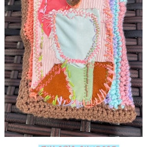 Tasche, boho, Unikat handgemacht, hellblau, rosa, lila, TULIP‘S SUNRISE, unique art, upcycling, Geschenke Frauen, Handytasche,Ostern, Urlaub