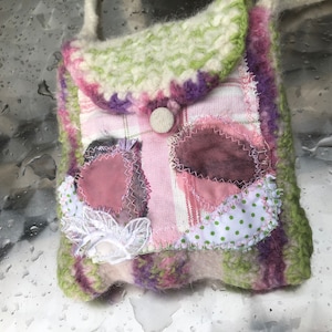 SAC, boho, rose vert blanc, unique fait main, hommage à Rilke, sac traditionnel, durable, upcycling, art populaire, vacances