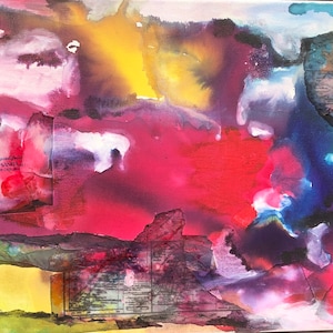 Gemälde, Original, Keilrahmen, CONNECTED, unique canvas art, Mixed Media, Tinte,Acryl auf Leinwand, abstrakte Verbindungen, Weltkarte