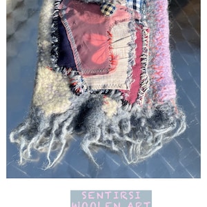 Tasche, boho, Unikat handgemacht, blau grau rosa, SENTIRSI, unique art, folk art, upcycling, nachhaltig, Geschenke Frauen, retro