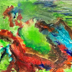 Gemälde, Original, Acryl, Mixed Media, Klima ATLAS …, Topografische Karten, grün, braun, blau, Unikat, folk art, Kunst, Collage, boho, retro