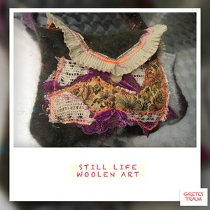 BAG, unique handmade, boho, STILL LIFE, retro, mohair, brocade, velvet, Woolen Art, upcycling, sustainable, gifts for women, folk art