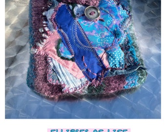 Bag, unique handmade, boho, blue turquoise pink, ELLIPSES OF LIFE, unique art, folk art, gifts women, ethno, upcycling, spring