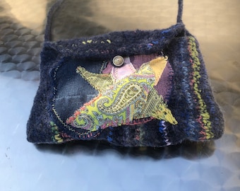 BORSA, boho, blu, verde, giallo, STELLA MARINA, fatto a mano unico, arte unica, stelle marine, riciclo sostenibile, regali per le donne, primavera