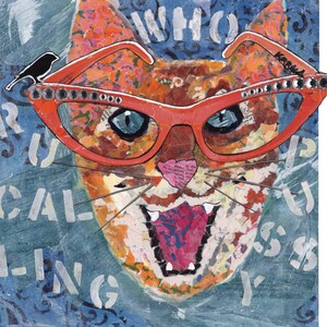 Pussycat Original Artwork Collage