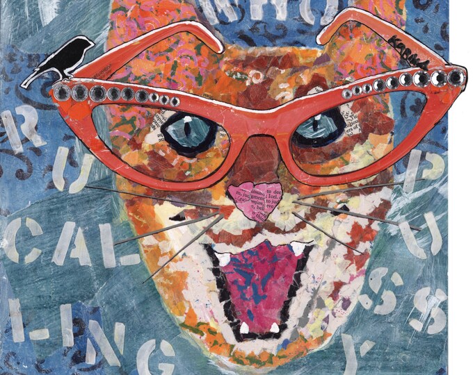Pussycat Original Artwork Collage