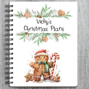 Christmas Planning Notebook: A5 Xmas Diary with Gingerbread Design
