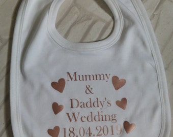 personalised bibs for wedding