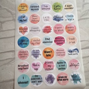 Adulting Quote Stickers | Wellbeing Awareness Planner | Inspirational Positive Attitudes