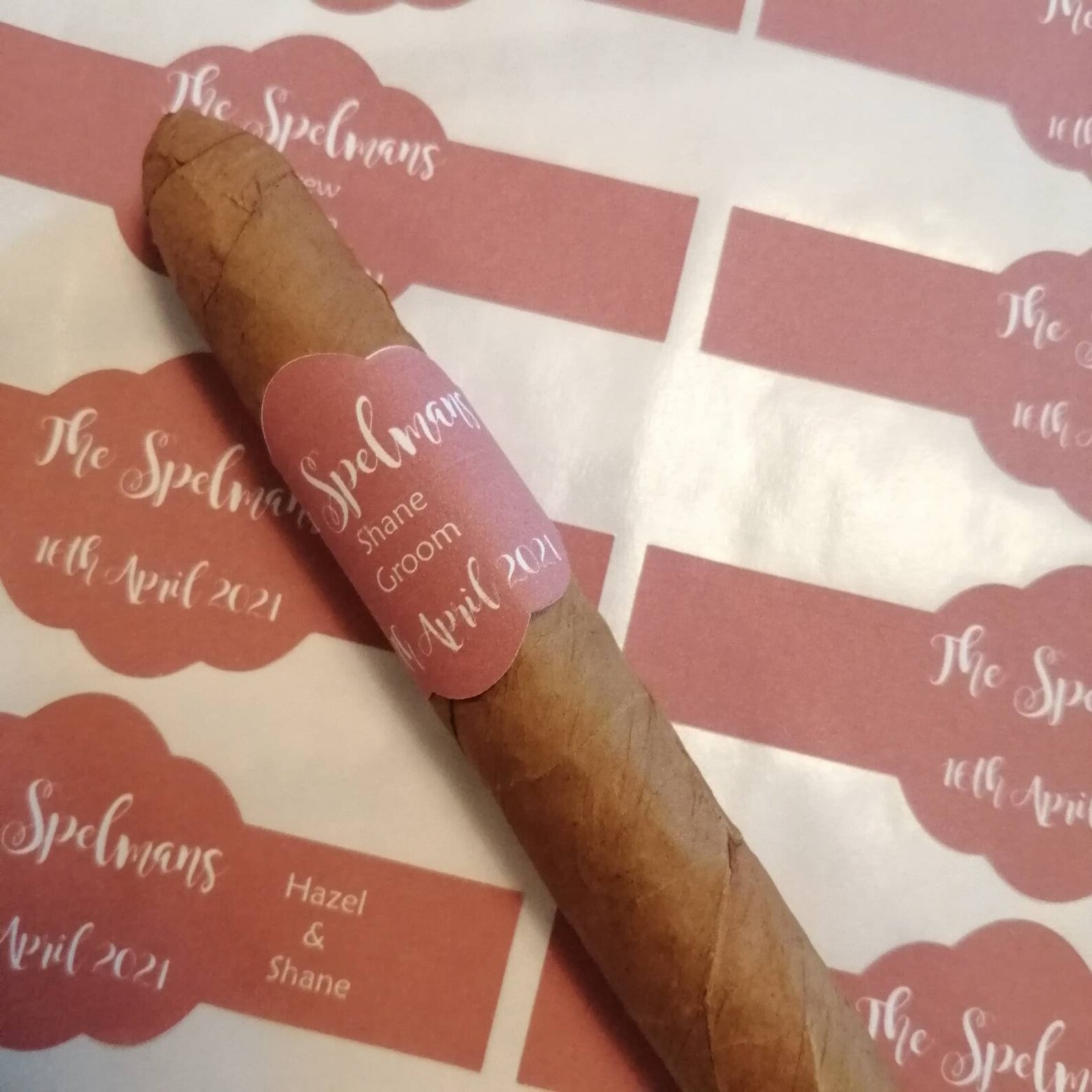 Wedding Cigar Labels / Cigar Wraps Personalised Groom Party Etsy