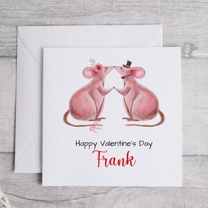 carte de voeux de souris | petite amie rat | femme, je t'aime | Carte drôle de petit ami | Carte de comédie pour mari