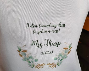 Wedding Day Apron | Dont get your dress in a mess | bridal apron | bridal gift