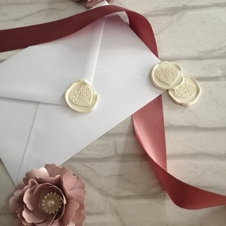 Wax seals, envelope self adhesive wedding invitation seals. Wax stamp. image 3