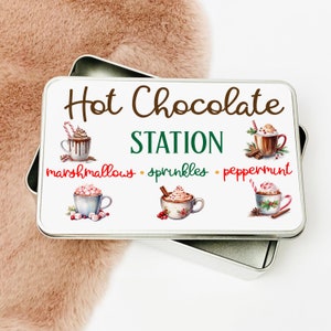 Heiße Schokolade Station Dose: Weihnachtsfamilie Geschenkbox