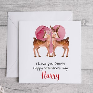 Deer Valentine&#39;s Day Card: Personalized Funny Love Card