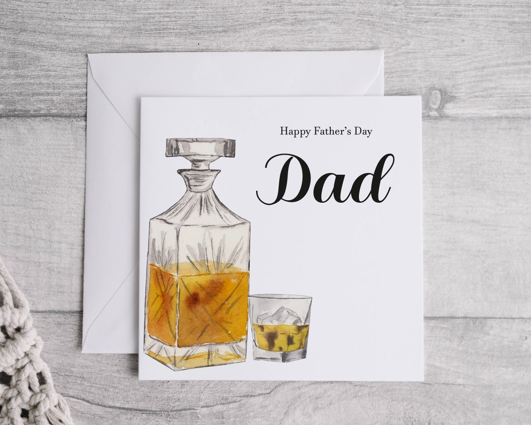 Personalised Whiskey Fathers Day Card | Happy Fathers Day | Special ...