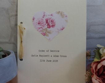 Vintage Wedding Order of Service | Order of the Day Programs