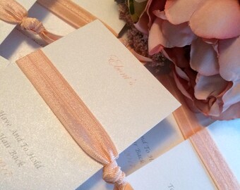 Bridal / Bachelorette/ hen party personalised hair ties bobbles creaseless hen do party present gift