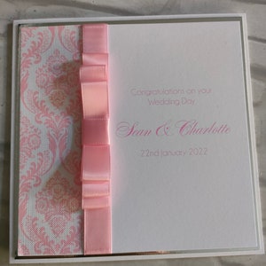 Félicitations pour votre mariage | de luxe en boîte | Carte personnalisée pour les mariés
