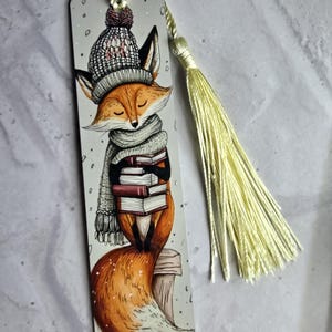 Metal Fox Bookmark: Bookworm Reading Gift