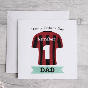 personnalisée pour la fête des pères du football | Bonne fête des pères | papa numéro 1 | Carte papa