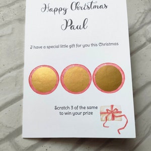 à gratter de Noël | Révélation cadeau grossier | Cadeau amusant | Gagnez un prix