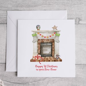 Carte de Noël pour une nouvelle maison | Spéciale 1er Noël | Carte-cadeau | Carte de Noël