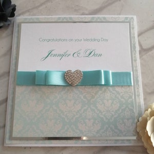 Carte de félicitations | coffret cadeau de luxe pour le jour du mariage | carte personnalisée | Cadeau pour les mariés