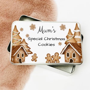 Personalisierte Weihnachtskeksdose: Lebkuchen-Design, Geschenk für Mama
