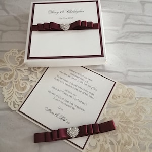 Son & Daughter in Law Personalised Wedding Day Card | Daughter and Son in Law Boxed Keepsake | Laser Cut with Diamante Heart