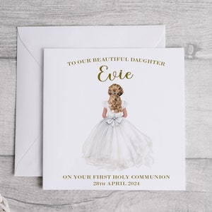 Carte de confirmation personnalisée | Félicitations pour votre première communion | Carte spéciale fils fille