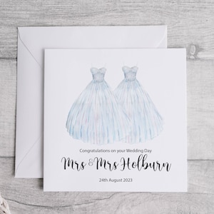 Carte de mariage de Mme et Mme | Félicitations pour votre mariage | Carte-cadeau de mariage | Lors de votre journée spéciale