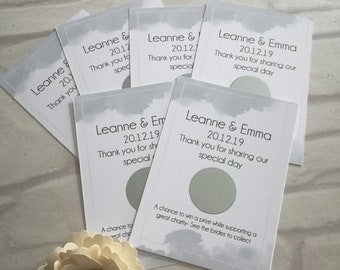 Win a Drink Scratch Cards | Personalised Wedding Favours | Drinks Token
