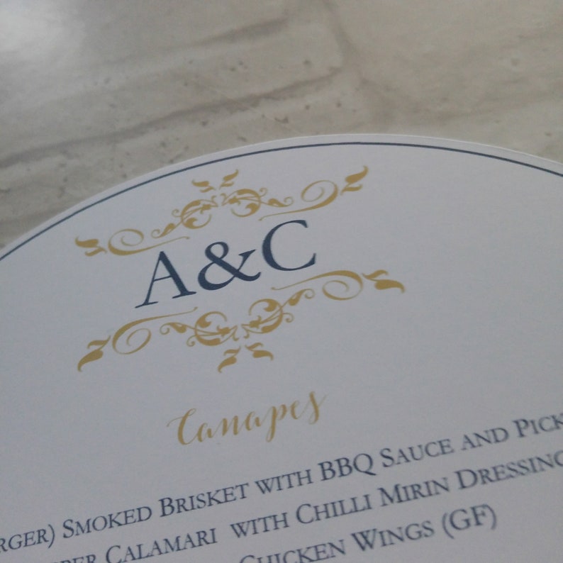 Monogram Wedding Charger Plate Menu Round Place Setting Etsy UK