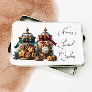 Personalisierte Weihnachtskeksdose: Vintage Keksaufbewahrung, Geschenk für Oma