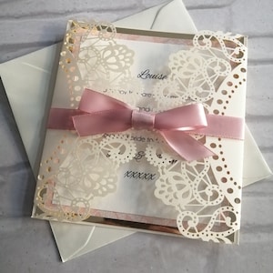 Graduation Congratulations Card | Rose Gold Luxury Boxed Gift | Laser Cut Personalised Card