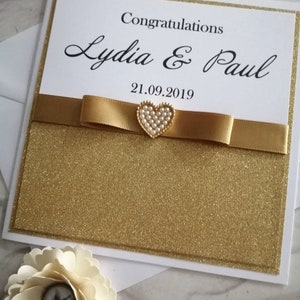 carte de félicitations | coffret cadeau de luxe pour le jour du mariage | Cadeau personnalisé pour mariés