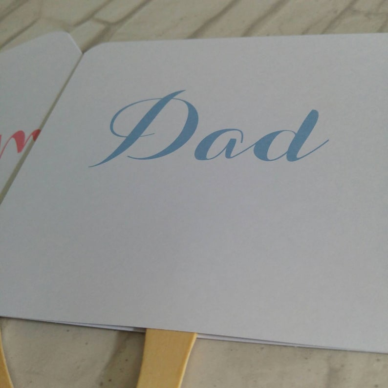 Baby Shower/christening Day Game Paddle Fan Mum/mom and Dad Etsy UK