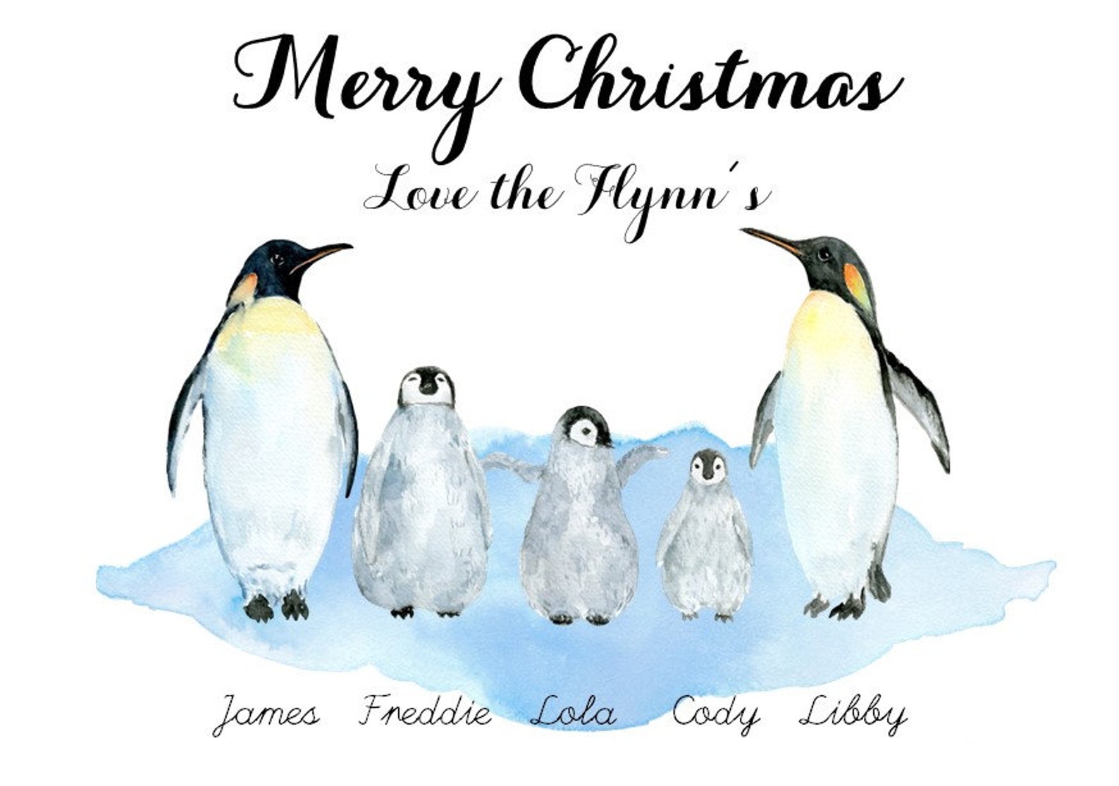 Penguin Family Christmas Card - From Our Family To Yours | You Said It - View #11