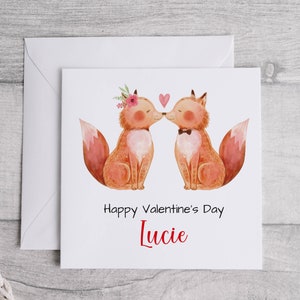 Carte de Saint-Valentin renard | Carte petite amie Foxy | femme, je t'aime | Carte drôle de petit ami | Carte de comédie pour mari