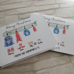 Impression familiale personnalisée | Paquet de cartes de Noël | Cartes de Noël | Joyeux Noël