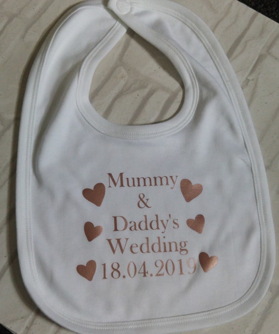 wedding baby bib